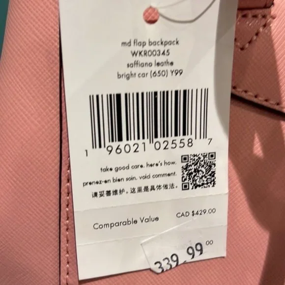 Kate Spade Lizzie Medium Flap Backpack Bright Carnation - Picture 10 of 16